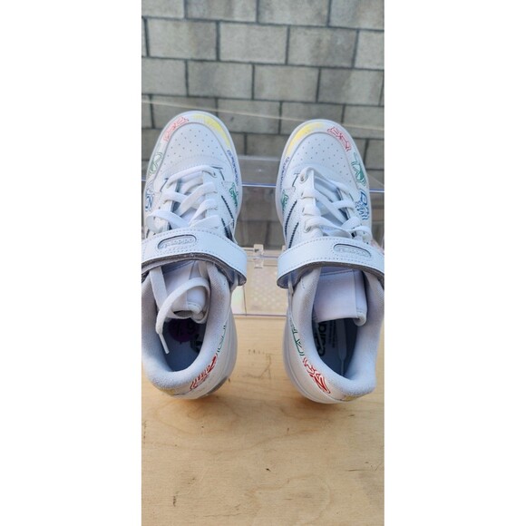 Adidas Forum Allover Print Low Mens Leather Shoes White GW4922 NEW Size 6.5 - Picture 3 of 7